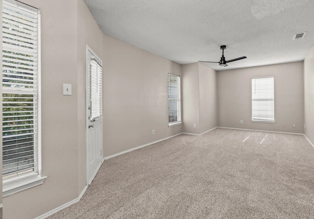 Spacious living area with natural light